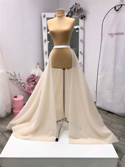 Detachable Train Wedding Dress Wedding Removable Skirt Boho Etsy