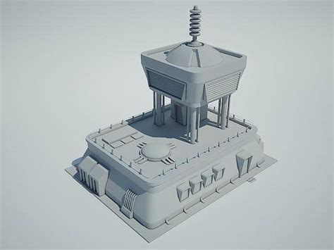 Futuristic Sci Fi Building 3D Model CGTrader