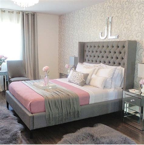Looking for inspiring grey bedroom ideas? Lush Fab Glam Blogazine: Pretty In Pink Home Decor.