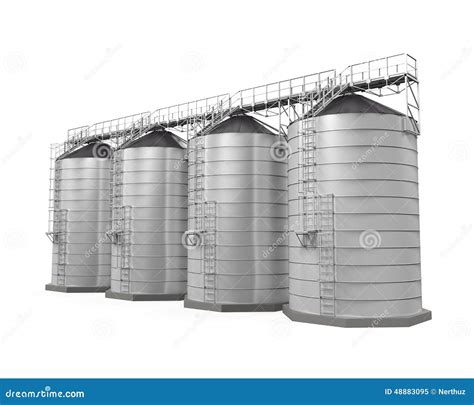Agricultural Silo Isolated Stock Illustration Illustration Of Modern