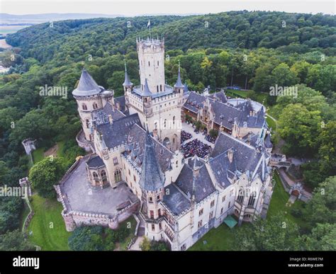 Blick Auf Schloss Marienburg Einem Neugotischen Schloss In