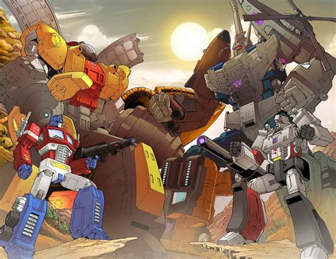 Transformers G1 Autobots Optimus Prime Metroplex Omega Supreme Poster