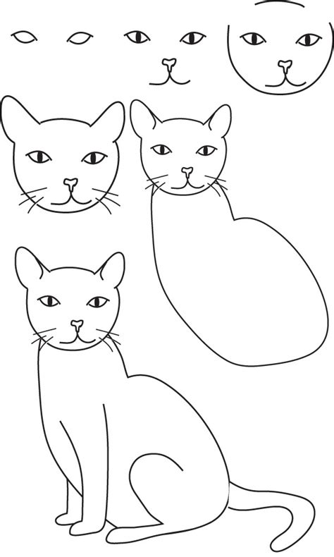 40 Simple Cat Drawing Examples Anyone Can Try