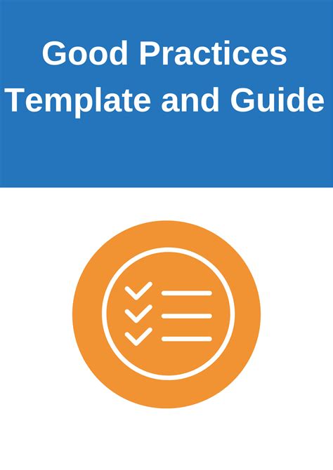 Good Practices Template And Guide Icva