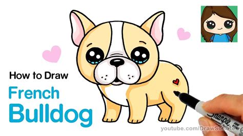 How To Draw A French Bulldog Easy Cartoon Puppy