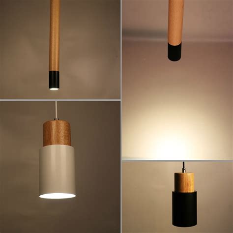 Modern Brief Minimalist Creative Wood Pendant Light Fixture Nordic Home