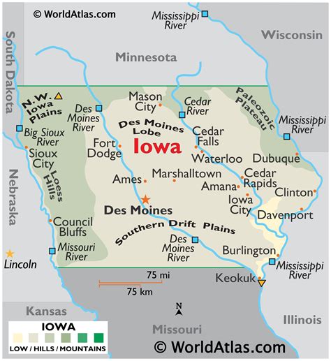 Iowa Large Color Map