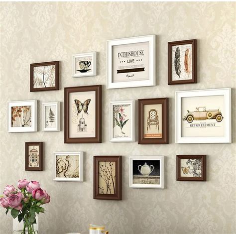 15 Pieces One Set Of Different Size Solid Wood Picture Photo Etsy Frame Wall Collage