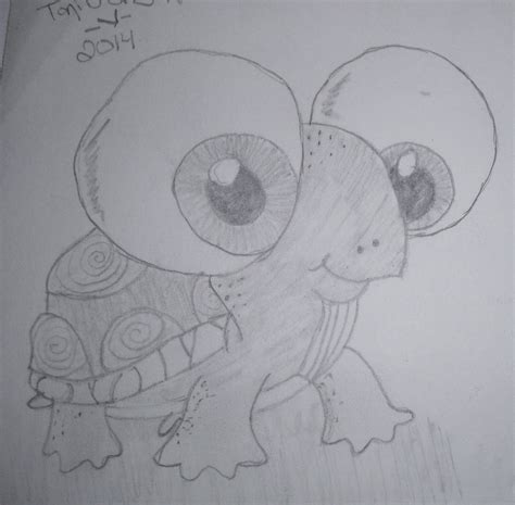 Big Eye Turtle Big Eyes Pencil Art Drawings