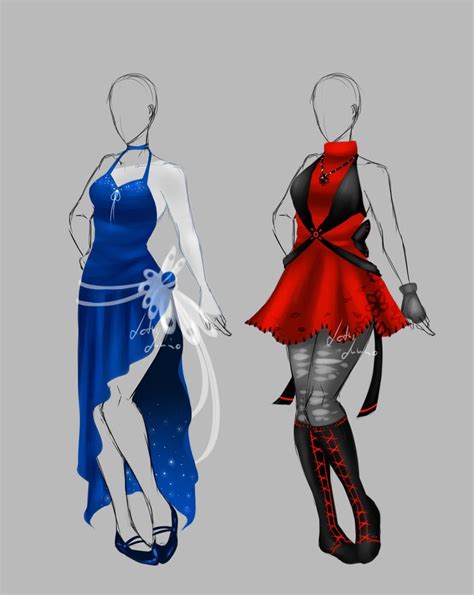 Outfit Design 114 115 Open By Lotuslumino On Deviantart Outfits