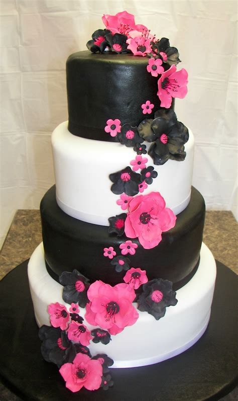 Hot Pink And Black Wedding
