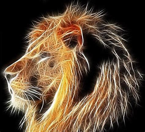 Pin By Kaehu A On Cool Animals Lion Illustration Fractals Lion Art