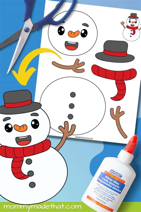 Printable Snowman Craft With Free Template