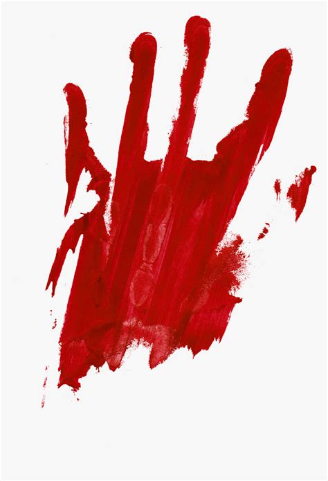 Blood Stained Hand Transparent Blood Hand Print Png Png Download Transparent Png Image