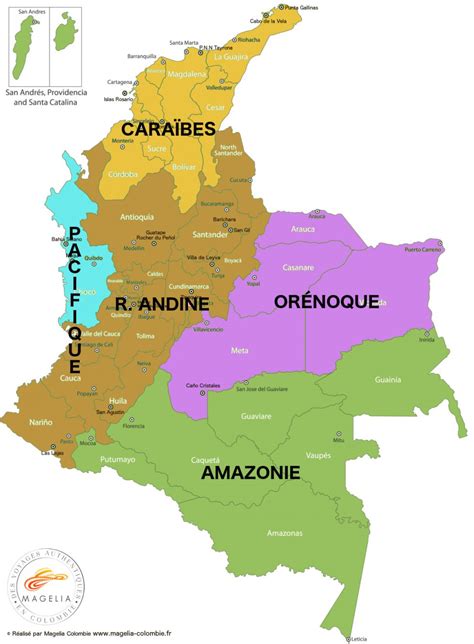 Carte Détaillée De La Colombie Magelia Colombie