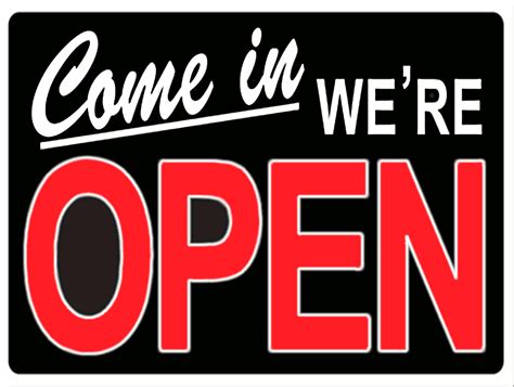 Come In We Re Open Sign Printable Printabletemplates