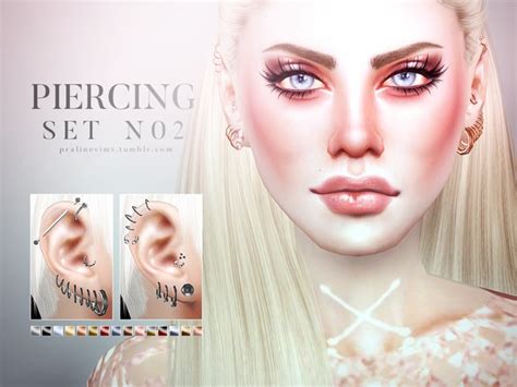 Piercing Set N02 By Pralinesims At Tsr Sims 4 Updates