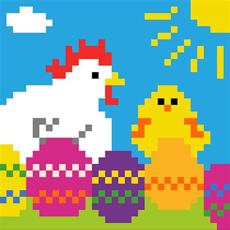 Donations provide prize money for contests, help cover hosting costs and. Poule et poussin de Pâques pixel art