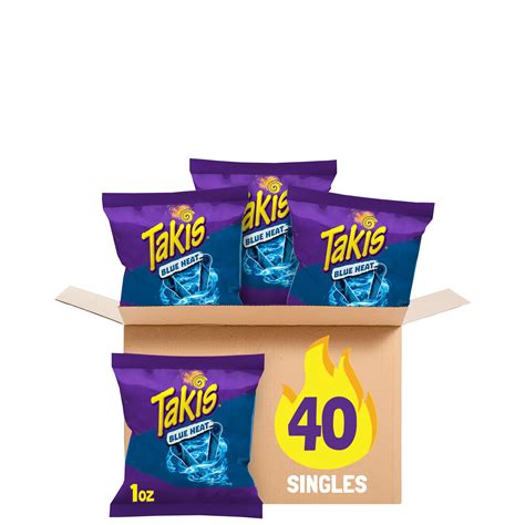 Buy Takis Blue Heat 40 pc / 1 oz Multipack, Hot Chili Pepper Flavored
