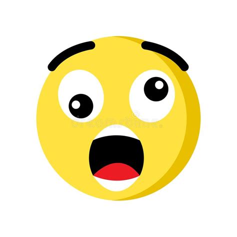 Shocked Emoji Icon Isolated On White Background Stock Vector
