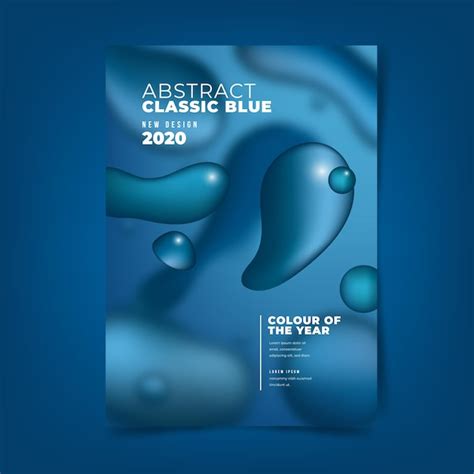 Classic Blue Abstract Flyer Template Free Vector