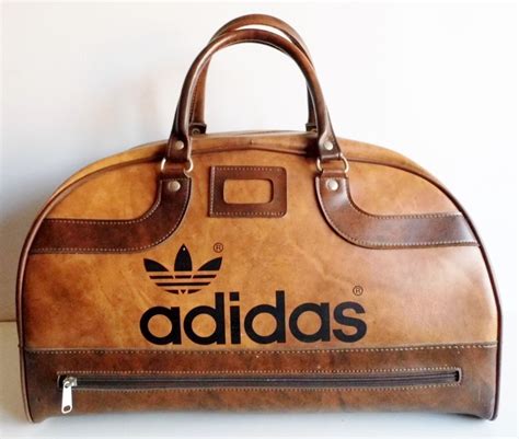 Extremely Rare Vintage 1970s Adidas Peter Black Sports Bag Holdall