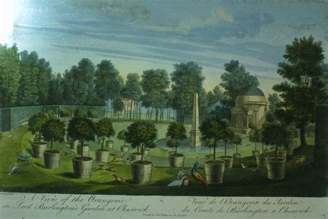 18th Century View Of Chiswick House Gardens Garden Park Chiswick 18th
