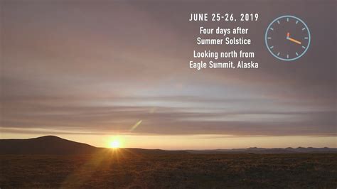 Summer Solstice Midnight Sun 24 Hours Of Daylight At Eagle Summit
