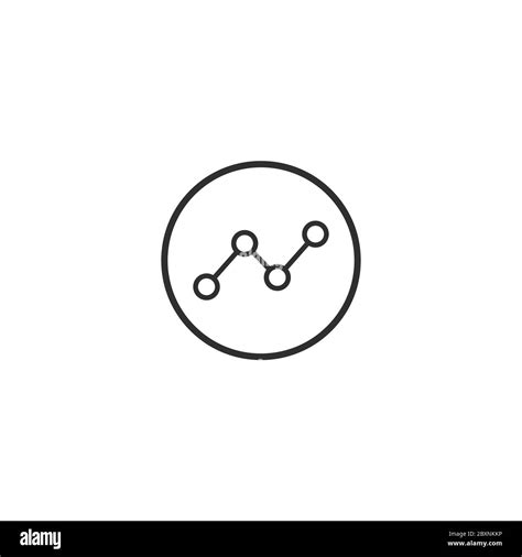 Graph Icon In Circle Stock Vector Illustration Isolated On White