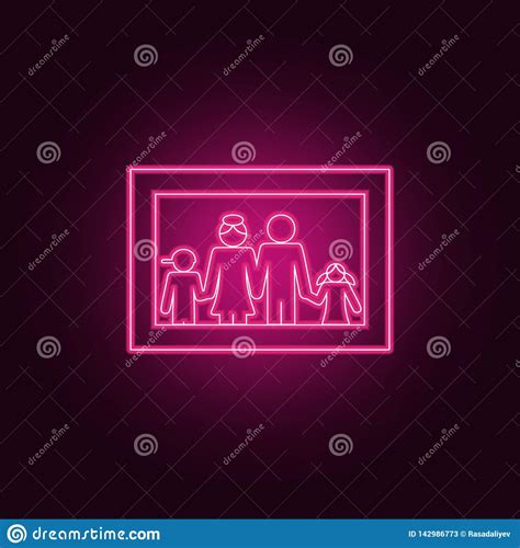 You can use a special album to share images and video with your fellow family members, all courtesy of your icloud launch the photos app on your iphone or ipad. Family Photo Icon. Elements Of Family In Neon Style Icons ...