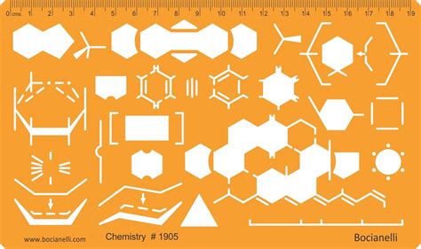 Design Template Stencil For Chemistry Lab Design Zeichenschablonen