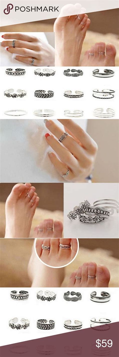 12pcsset Celebrity Women Fashion Hand Toe Ring Toe Rings Female