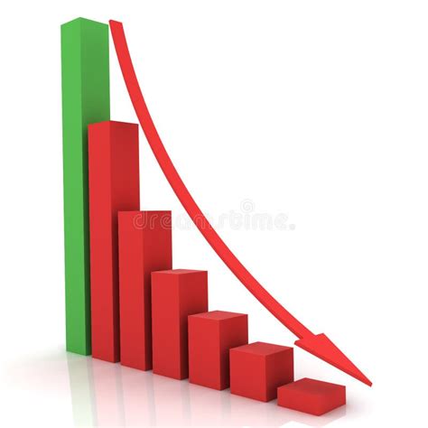 Business Chart Showing Decrease Stock Illustration Illustration Of