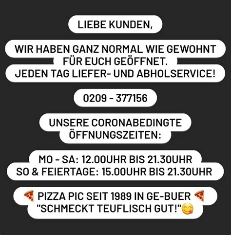 Auf speisekarte.de steht genau deshalb die speisekarte im rampenlicht und unser slogan wo was wie schmeckt spielt aus diesem grund die zentrale rolle. Pizza Pic - Startseite - Gelsenkirchen - Speisekarte ...