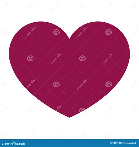 Purple Heart Icon Stock Illustration Illustration Of Cool 74112852