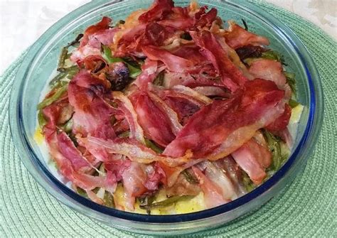 Bohnen-Speck- Auflauf mit Birnen Schwarzwurzeln und Kartoffeln Rezept