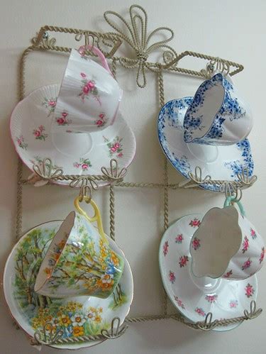 Hot drinks are served in normal cups or in kazakh pialas. Shelley Tea Cups | TeacupLady | Flickr