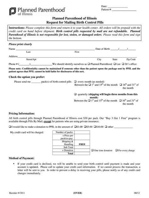 Planned Parenthood Positive Pregnancy Test Paperwork Fill Out And Sign