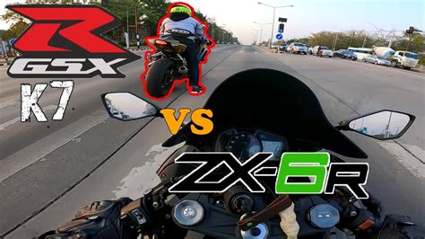 We will adjust the gearing her bike, and get out again. ZX6R VS GSXR-K7 ฮั่นแน่ (แข่งกันโคตรมันส์ มโนไปเองอีกละ ...