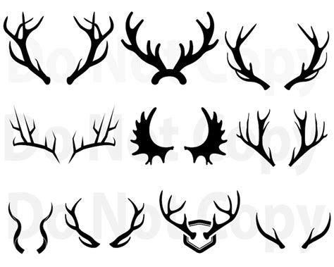 Antlers SVG Bundle Deer Antlers Svg File for Cricut Antler | Etsy