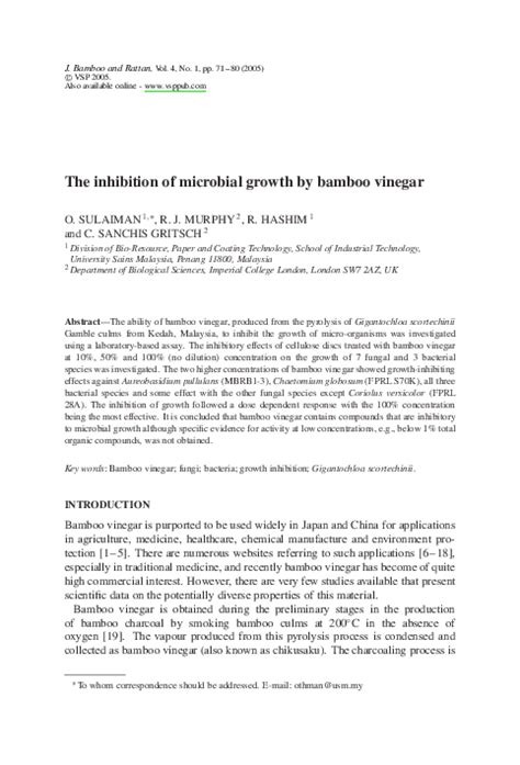 Update information for hashim othman ». (PDF) The inhibition of microbial growth by bamboo vinegar ...