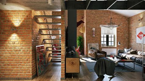 Brick Loft Design Interior Design Ideas