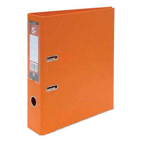 Lever Arch Files A4 Orange Polyprop Covered Pack 10