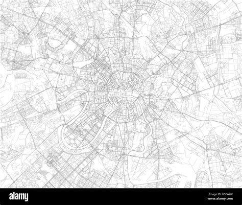 Karte Von Moskau Satellitenansicht Straßen Und Autobahnen Russland