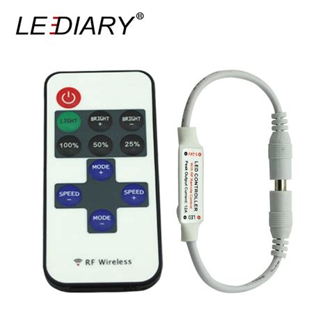 Lediary Rf Wireless Remote Led Controller Dc5 24v 12a Dc Connector 55
