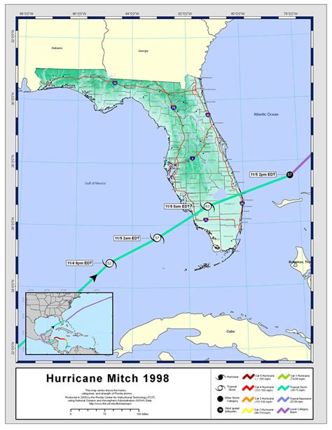 Storm Tracks By Name Hurricane Mitch 1998