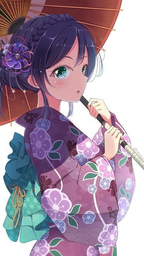 Nozomi San Kawaii Anime Girl Anime Girl Anime Kimono