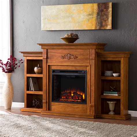 Sei Furniture Griffin Freestanding Soft Traditional Electric Fireplace