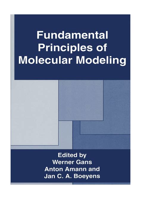 Pdf Fundamental Principles Of Molecular Modeling