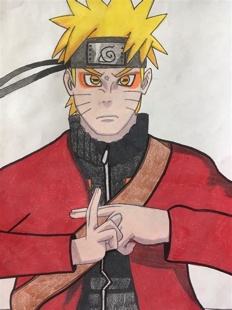 Sage Mode Naruto Drawing I Did R Naruto